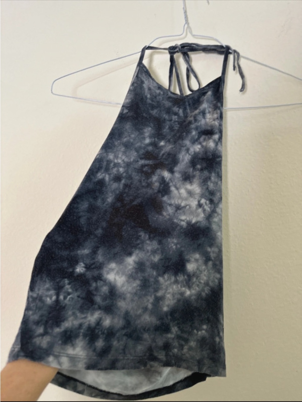 American Eagle Outfitters Black Tie-Dye Halter Camisole